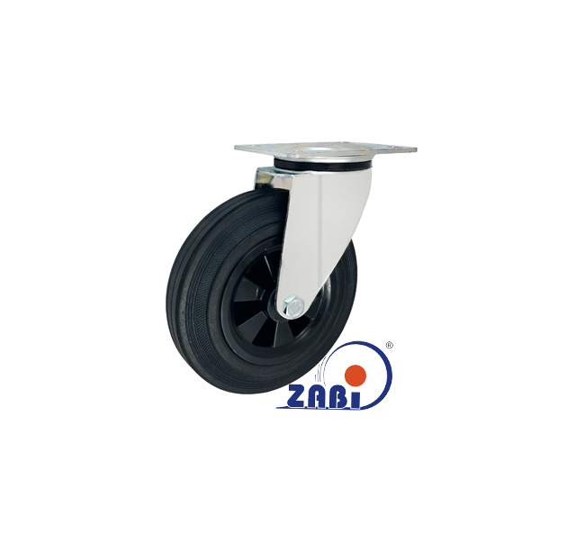 Колёса и наборы колёс, Колеса промышленные (пластик +резина), С поворотными опорами с обозначением 62T 3D