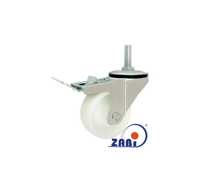 Polyamidräder, Polyamidräder, Lenkrollen mit Zapfen und Bremse mit dem Symbol 7BH*M12 3D