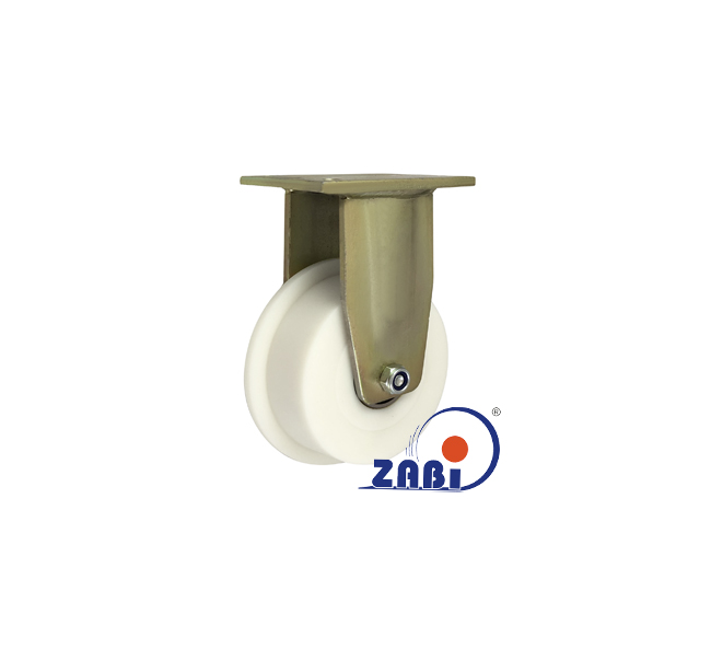 Koła i zestawy kołowe, Koła kołnierzowe, Koła tworzywowe PA6G w obudowach stałych o symbolu V43PA6G 3D