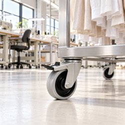 Räder für die Textilindustrie – leise und schmutzfreie Lösungen