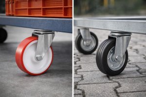 Koła poliamidowo-poliuretanowe: kiedy wybrać PU zamiast gumy?