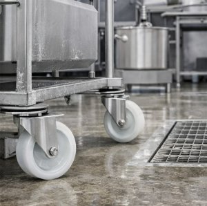 Koła w obudowach ze stali nierdzewnej – kiedy inox jest konieczny?