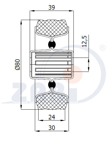 Колёса и наборы колёс, Колеса промышленные (металл +резина), Отдельные колёса с обозначением 1S