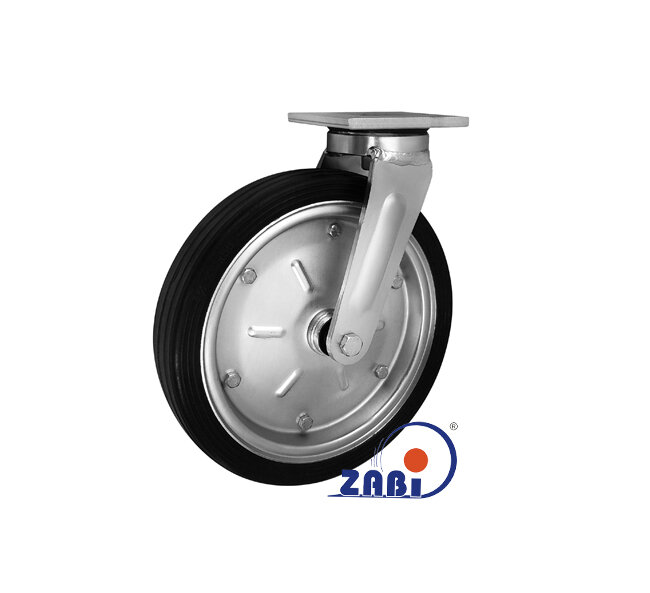 Колёса и наборы колёс, Колеса промышленные (металл +резина), С поворотными опорами с обозначением 1002MD