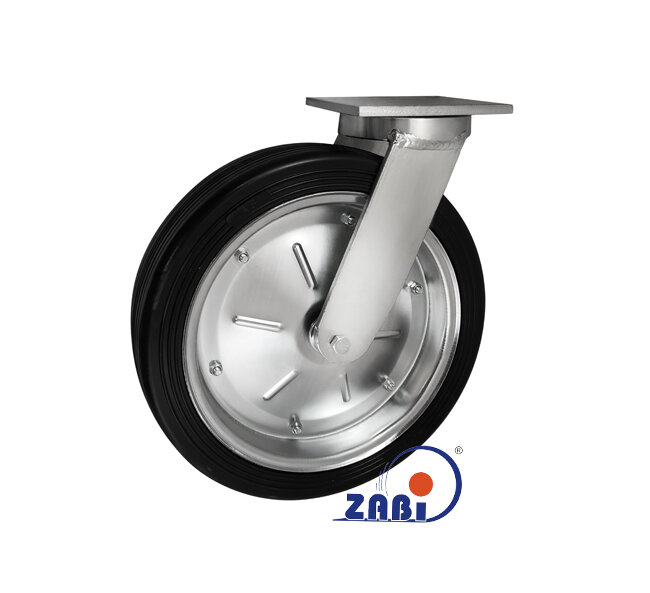 Koła i zestawy kołowe, Koła metalowo-gumowe, W obudowach skrętnych o symbolu 4002ŁD