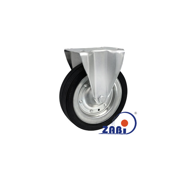 Колёса и наборы колёс, Колеса промышленные (металл +резина), С неповоротными опорами с обозначением 63F