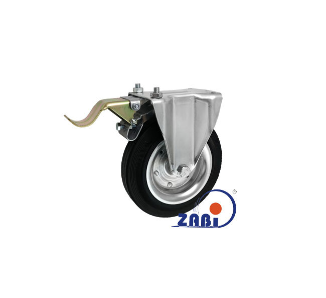 Koła i zestawy kołowe, Koła metalowo-gumowe, W obudowach stałych z hamulcem o symbolu 63H