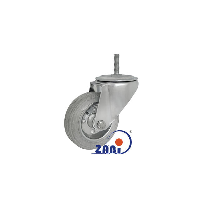 Колёса и наборы колёс, Колеса промышленные (металл +резина), С опорами со штекером с обозначением 14S*M10