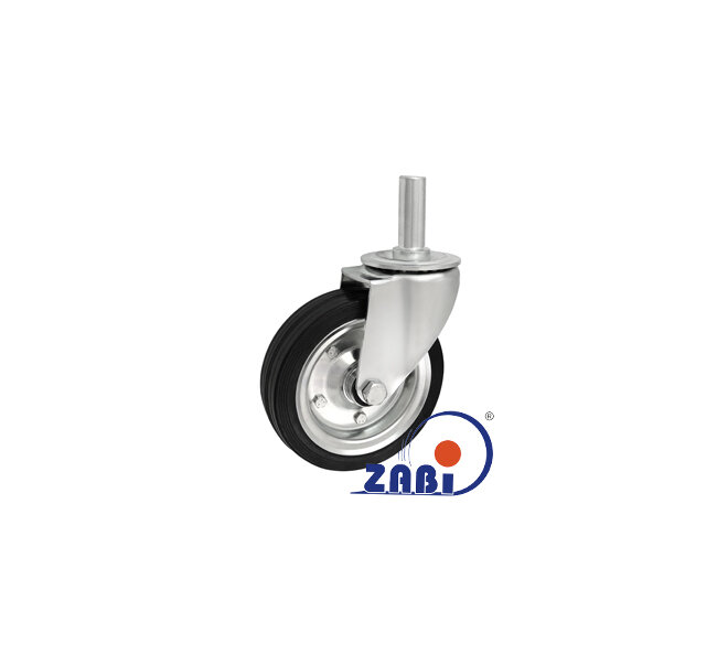 Колёса и наборы колёс, Колеса промышленные (металл +резина), С опорами со штекером с обозначением 44N*25