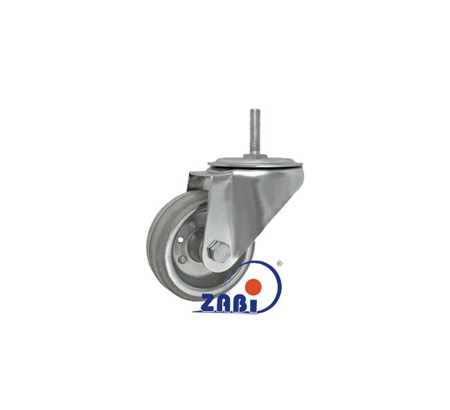 Колёса и наборы колёс, Колеса промышленные (металл +резина), С опорами со штекером с обозначением 5S*M10