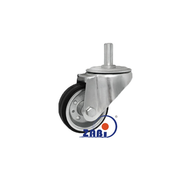 Koła i zestawy kołowe, Koła metalowo-gumowe, W obudowach z trzpieniem o symbolu 5*15