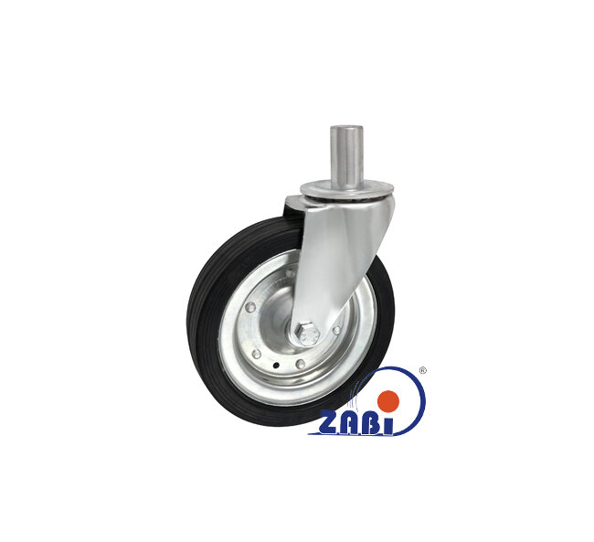 Koła i zestawy kołowe, Koła metalowo-gumowe, W obudowach z trzpieniem o symbolu 64F*32