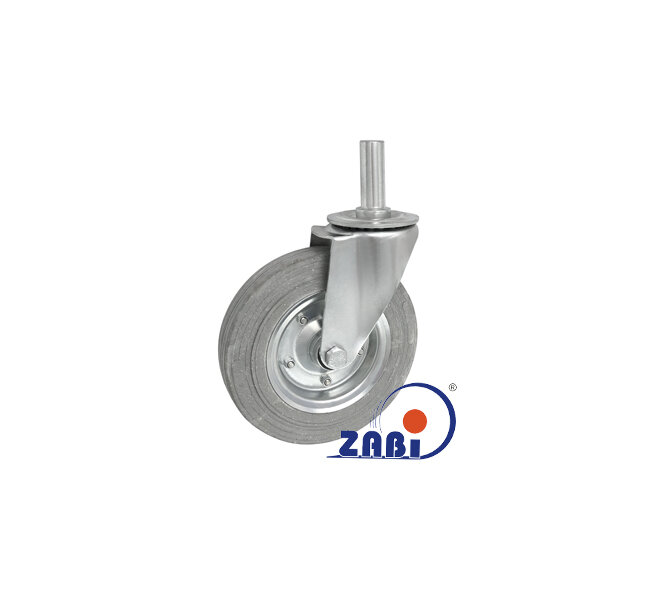 Колёса и наборы колёс, Колеса промышленные (металл +резина), С опорами со штекером с обозначением 64NS*25