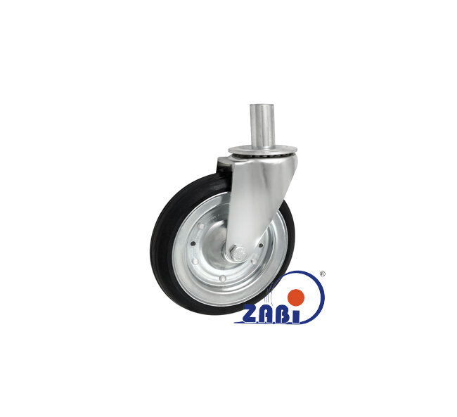 Koła i zestawy kołowe, Koła metalowo-gumowe, W obudowach z trzpieniem o symbolu 64R*32