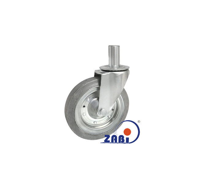 Koła i zestawy kołowe, Koła metalowo-gumowe, W obudowach z trzpieniem o symbolu 64S*32