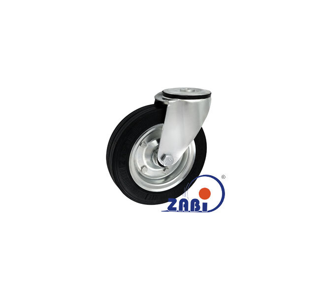 Колёса и наборы колёс, Колеса промышленные (металл +резина), С опорами с отверстием с обозначением 57N