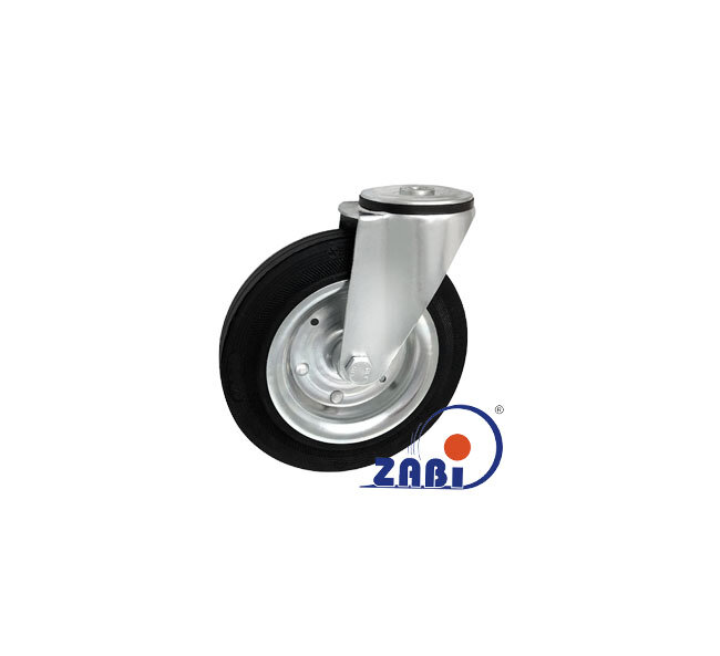 Колёса и наборы колёс, Колеса промышленные (металл +резина), С опорами с отверстием с обозначением 67