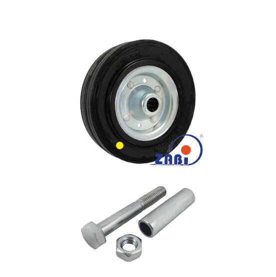 Antistatische Räder und Rollen mit Gummireifen, Antistatische Räder und Rollen mit Gummireifen, Räder mit Montage-Set mit dem Symbol 51-AS