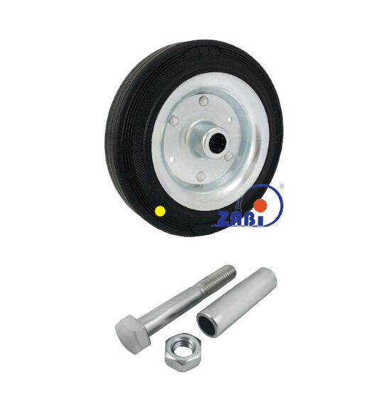 Antistatische Räder und Rollen mit Gummireifen, Antistatische Räder und Rollen mit Gummireifen, Räder mit Montage-Set mit dem Symbol 61-AS