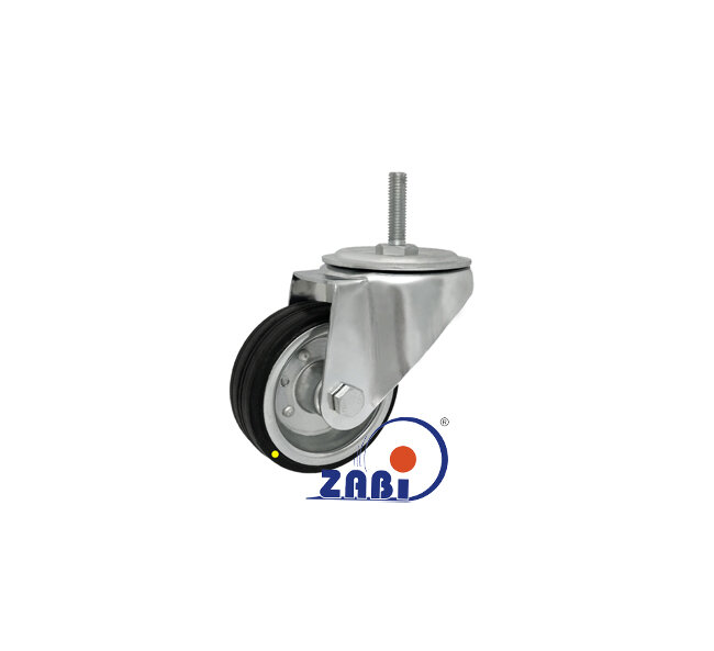 Antistatische Räder und Rollen mit Gummireifen, Antistatische Räder und Rollen mit Gummireifen, mit dem Symbol 5*M12-AS