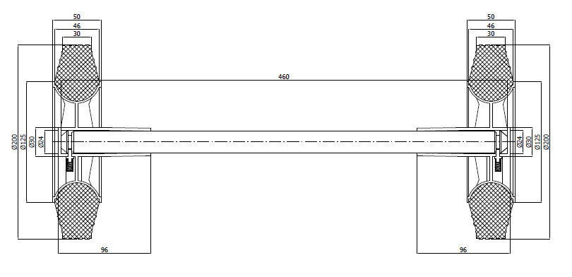 , Колёса и наборы колёс, Колёса для мусорных контейнеров с обозначением 60K*110