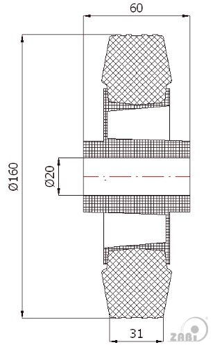 Колёса и наборы колёс, Колеса промышленные (пластик +резина), Отдельные колёса с обозначением 49T