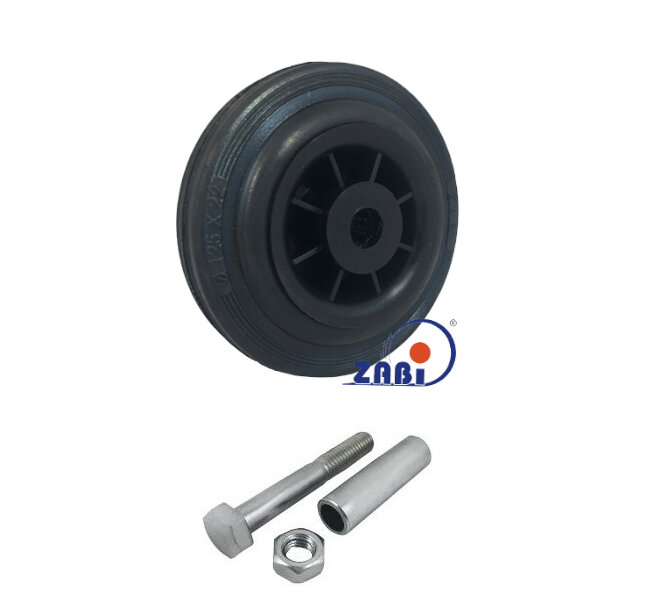 Колёса и наборы колёс, Колеса промышленные (пластик +резина), С набором для монтажа с обозначением 21T