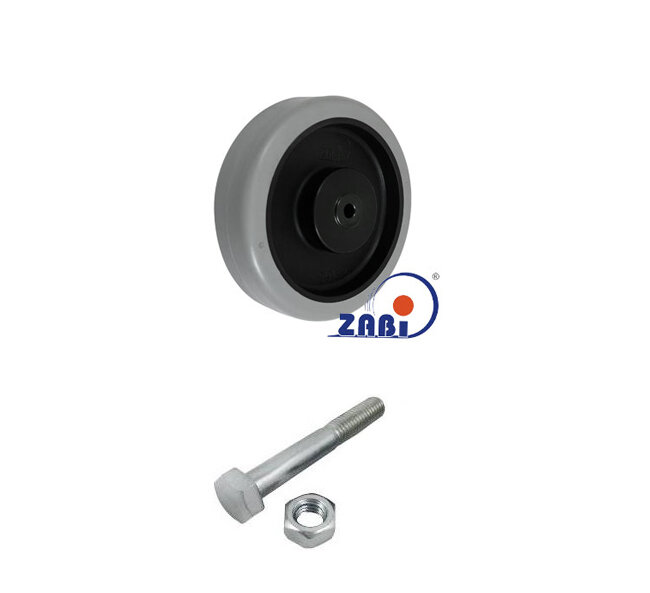 Koła i zestawy kołowe, Koła polipropylenowo-poliuretanowe, Z zestawem montażowym o symbolu 41PPUŁ