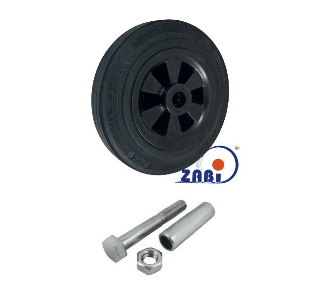 Räder und Rollen, Kunststoffgummiräder, Räder mit Montage-Set mit dem Symbol 61T