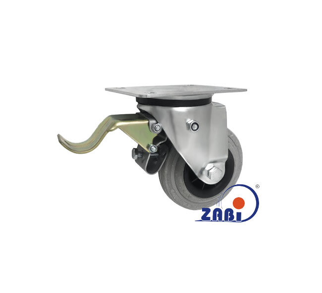 Колёса и наборы колёс, Колеса промышленные (пластик +резина), С поворотными опорами с тормозом с обозначением 25TS9H