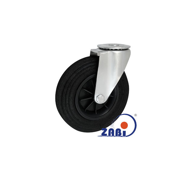 Räder und Rollen, Kunststoffgummiräder, Lenkrollen mit Rückenloch mit dem Symbol 67TK9