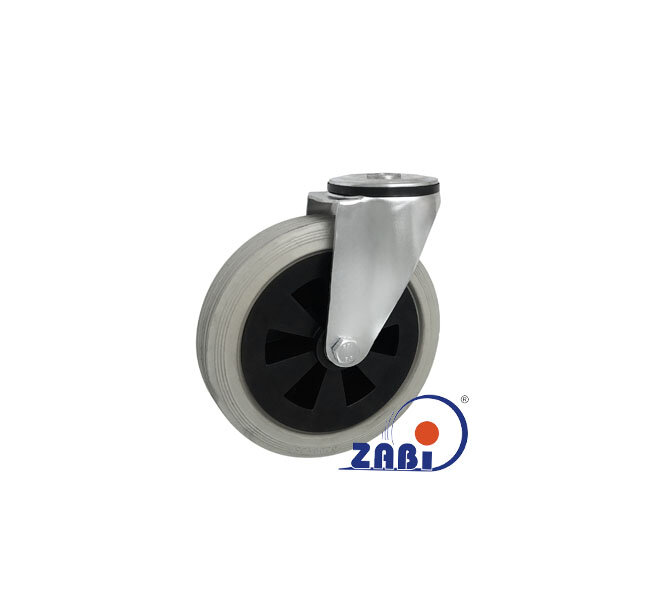 Räder und Rollen, Kunststoffgummiräder, Lenkrollen mit Rückenloch mit dem Symbol 67TS9