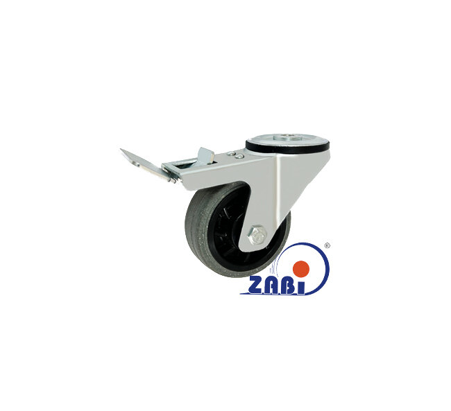 Wheels and sets of wheels, Plastic-and-rubber wheels, in housings with hole with brake with symbol 8TS9H/10