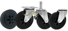 Колеса промышленные (пластик +резина)