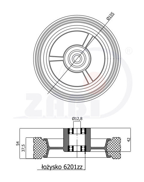 Колёса и наборы колёс, Колёса для газонокосилок, Отдельные колёса с обозначением K150Ł