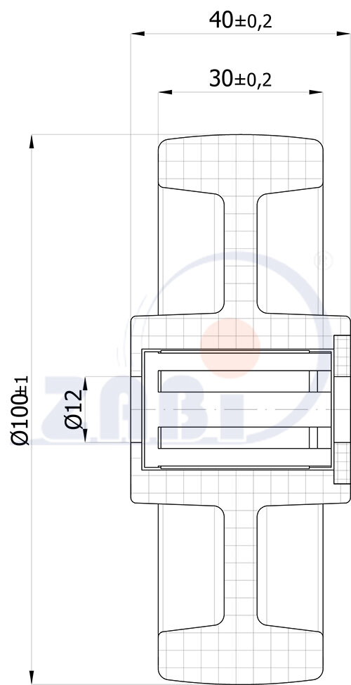 Колеса промышленные нейлоновые (полиамидные), Колеса промышленные нейлоновые (полиамидные), Отдельные колёса с обозначением 10B