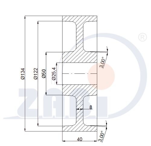 Колеса промышленные нейлоновые (полиамидные), Колеса промышленные нейлоновые (полиамидные), Отдельные колёса с обозначением 1359B/25