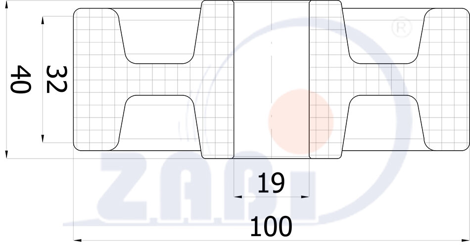 Колеса промышленные нейлоновые (полиамидные), Колеса промышленные нейлоновые (полиамидные), Отдельные колёса с обозначением 19BZ
