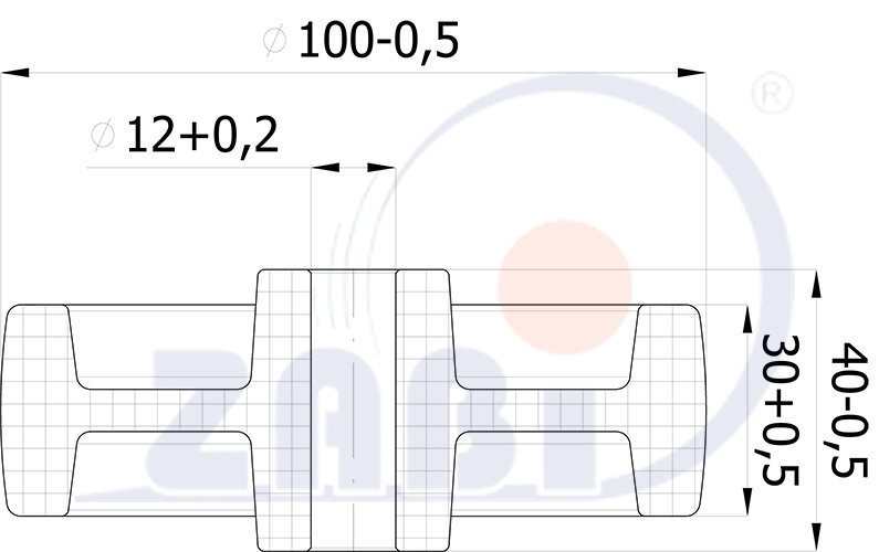 Колеса промышленные нейлоновые (полиамидные), Колеса промышленные нейлоновые (полиамидные), Отдельные колёса с обозначением 19B
