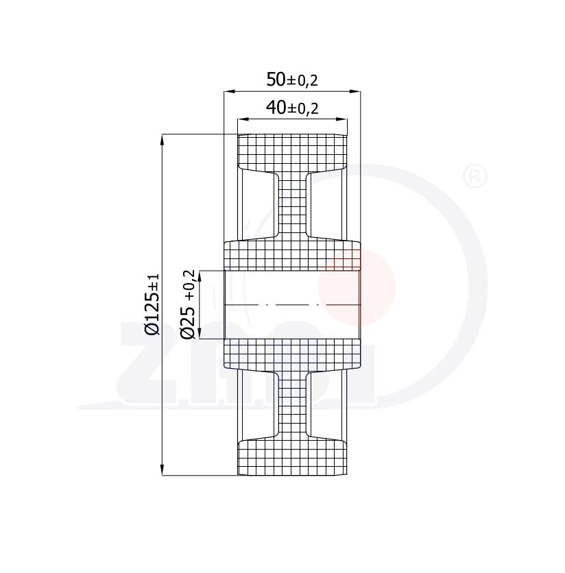 Колеса промышленные нейлоновые (полиамидные), Колеса промышленные нейлоновые (полиамидные), Отдельные колёса с обозначением 29BZ