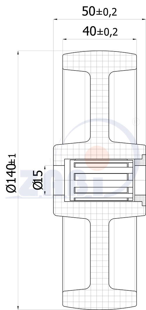 Koła poliamidowe, Do małych obciążeń, Koła o symbolu 30B
