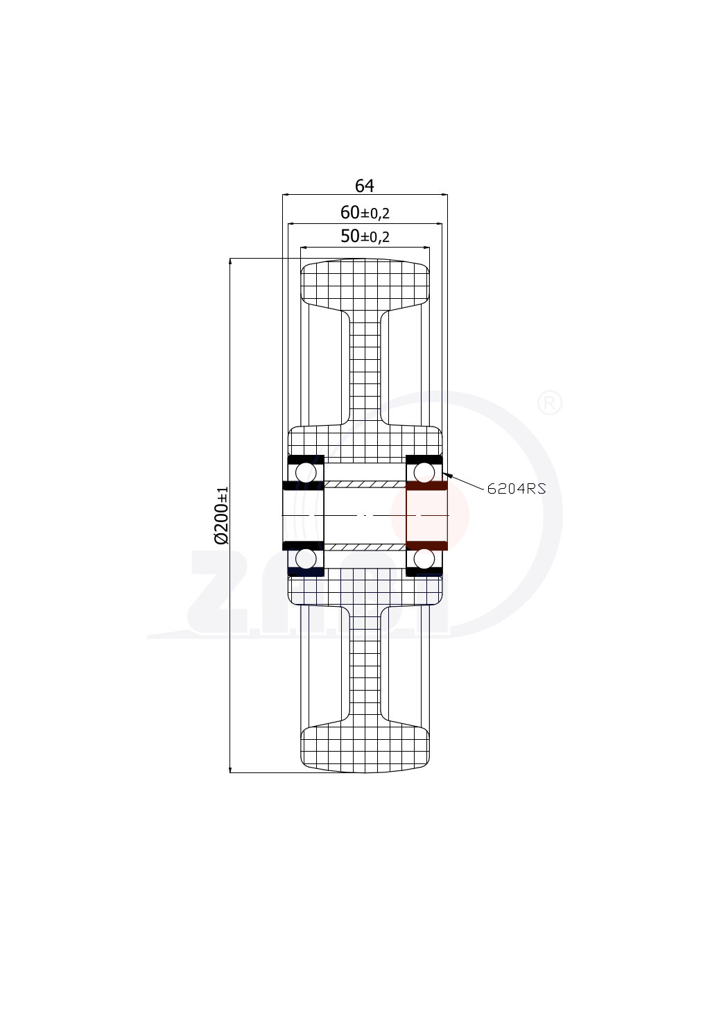 Polyamidräder, Polyamidräder, Räder mit dem Symbol 60BN