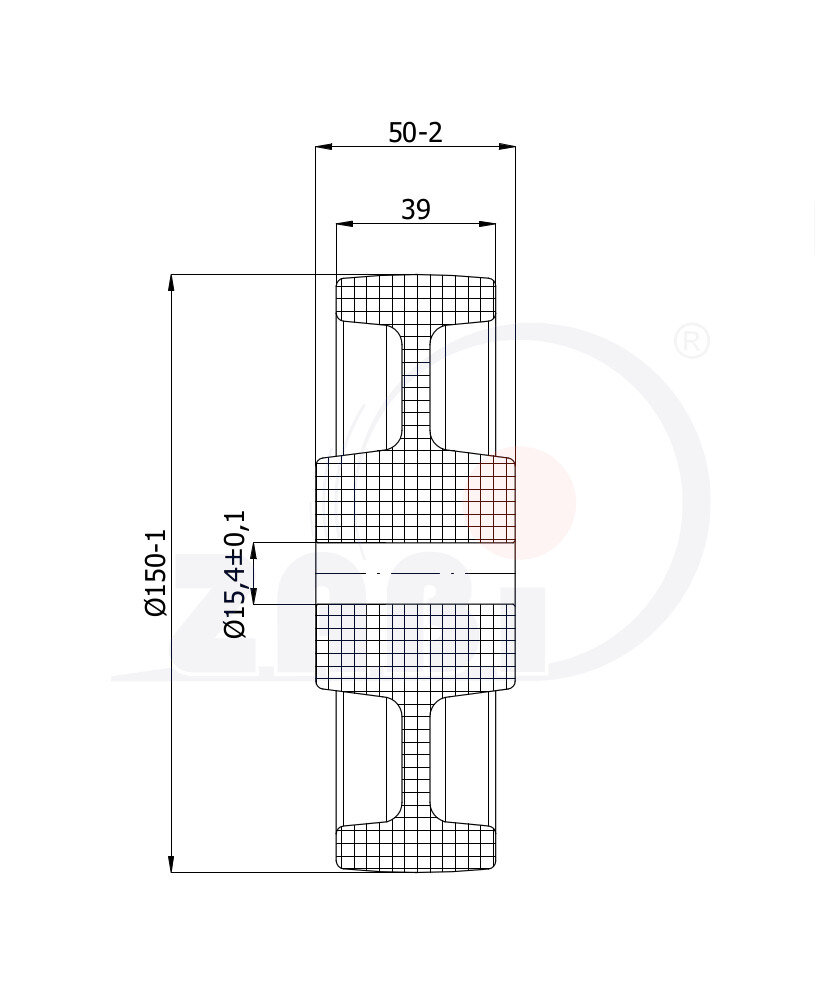 Koła poliamidowe, Do małych obciążeń, Koła o symbolu 79BN/15