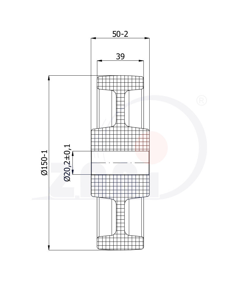 Koła poliamidowe, Do małych obciążeń, Koła o symbolu 79BN/20
