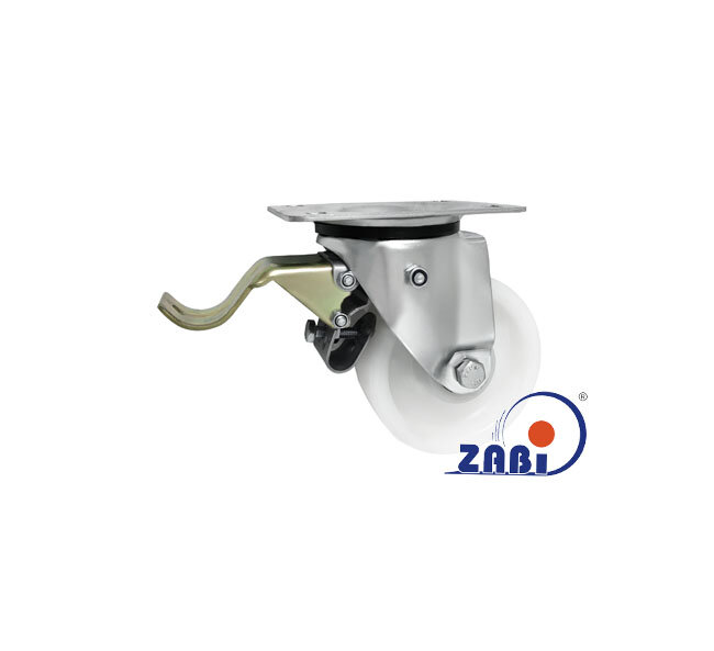 Колеса промышленные нейлоновые (полиамидные), Колеса промышленные нейлоновые (полиамидные), Колеса нейлоновые поворотными с тормозом с обозначением 25BNH