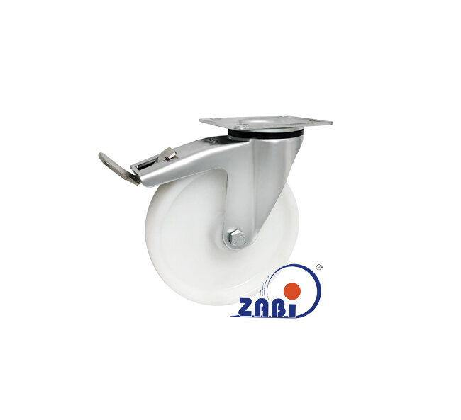 Koła poliamidowe, Do małych obciążeń, W obudowach skrętnych z hamulcem o symbolu 65BWH