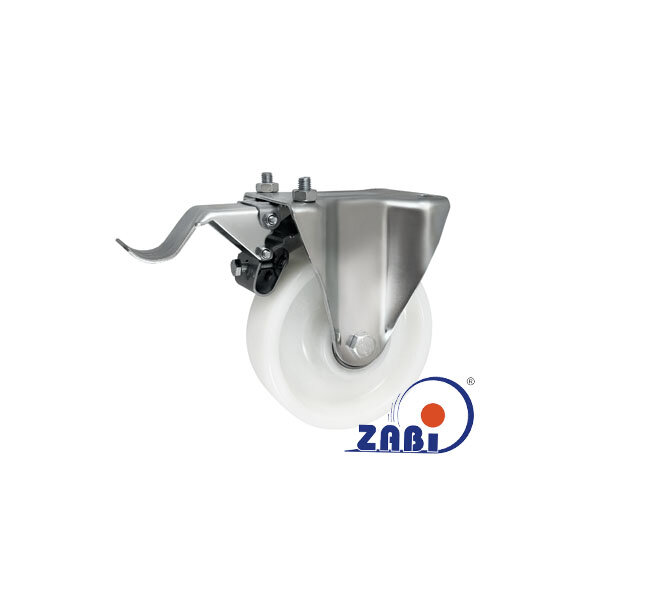 Koła poliamidowe, Do małych obciążeń, W obudowach stałych z hamulcem o symbolu 43BNH