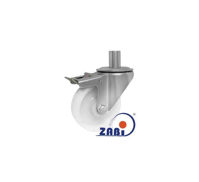 Колёса и наборы колёс, Колёса промышленные опорами из нержавеющей стали, В корпусах со штоком и тормозом с обозначением 16BXH*24