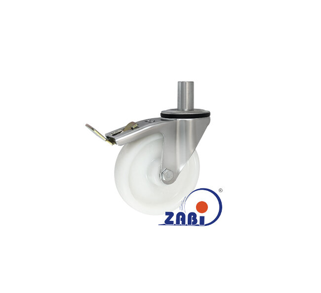 Колеса промышленные нейлоновые (полиамидные), Колеса промышленные нейлоновые (полиамидные), С опорами со штекером и тормозом с обозначением 46BH*32