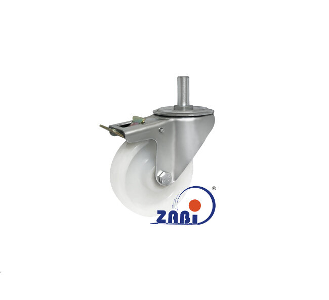 Колёса и наборы колёс, Колёса промышленные опорами из нержавеющей стали, В корпусах со штоком и тормозом с обозначением 16PPX9H*15